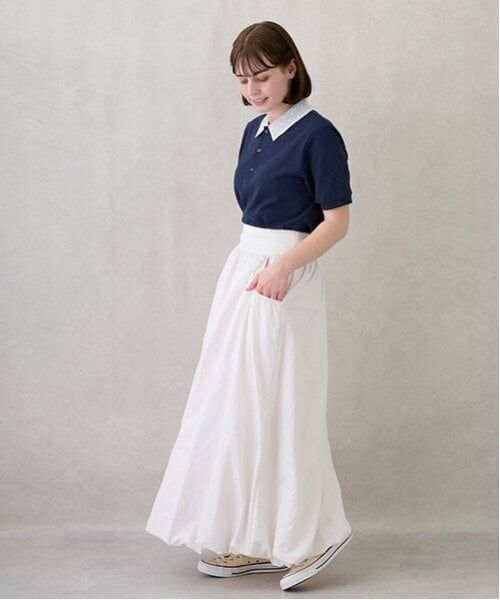 petit main LIEN / プティマイン リアン ミニ・ひざ丈スカート | 【リンク】バルーンスカート | 詳細1