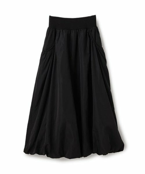 petit main LIEN / プティマイン リアン ミニ・ひざ丈スカート | 【リンク】バルーンスカート（黒）