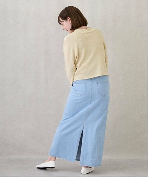 petit main LIEN / プティマイン リアン ミニ・ひざ丈スカート | 【リンク】パールデニムスカート | 詳細2