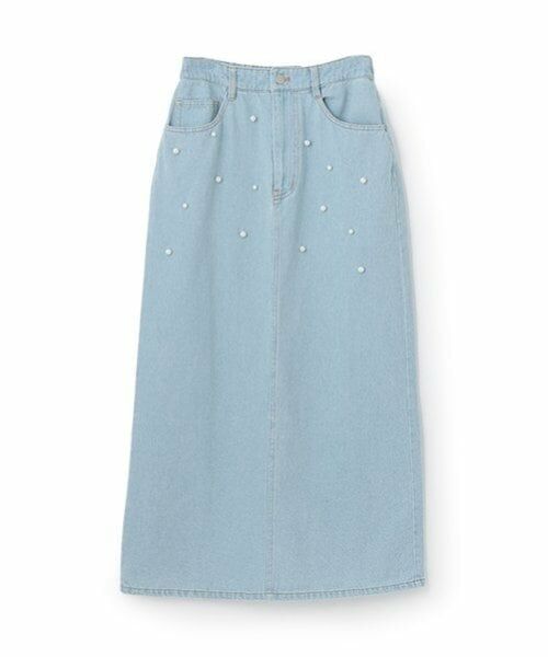 petit main LIEN / プティマイン リアン ミニ・ひざ丈スカート | 【リンク】パールデニムスカート | 詳細3