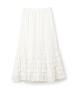 petit main LIEN / プティマイン リアン ミニ・ひざ丈スカート | 【親子リンク】レースフリルスカート