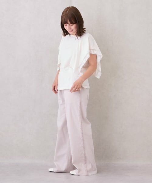 petit main LIEN / プティマイン リアン その他パンツ | 【リンク】サイドレースワイドパンツ | 詳細1