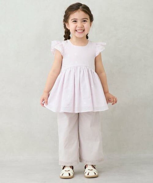 petit main LIEN / プティマイン リアン その他パンツ | 【リンク】サイドレースワイドパンツ | 詳細3