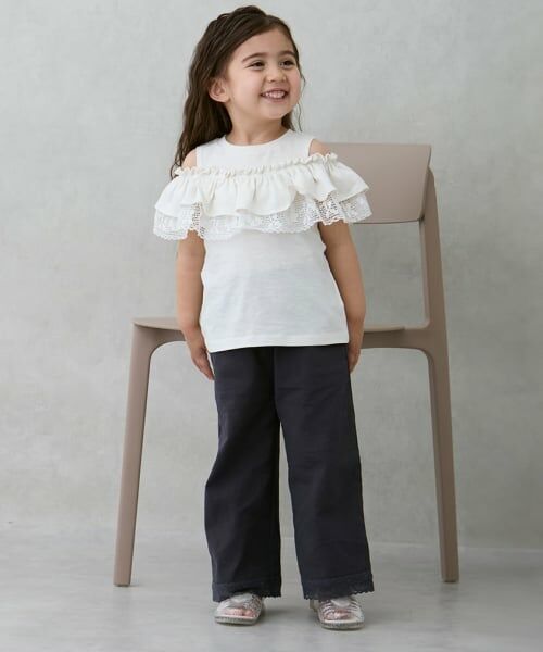 petit main LIEN / プティマイン リアン その他パンツ | 【リンク】サイドレースワイドパンツ | 詳細4