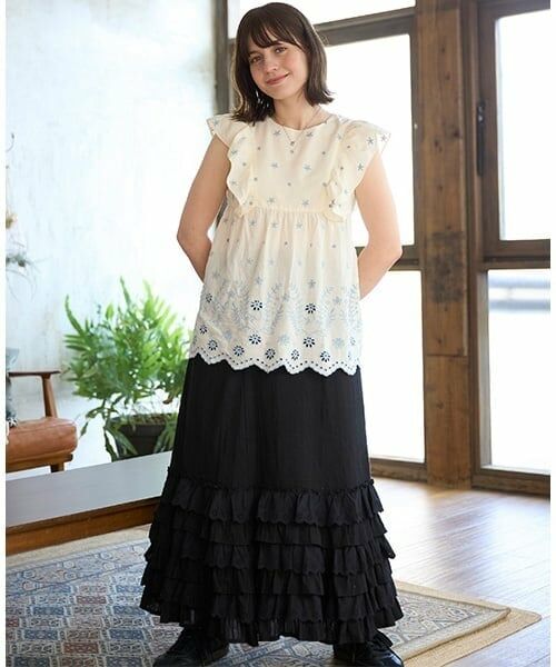 petit main LIEN / プティマイン リアン その他トップス | 【リンク】インド綿オーバーレースチュニック | 詳細2