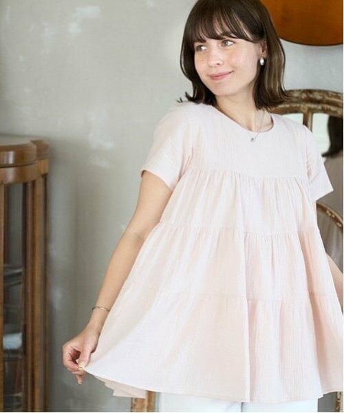 petit main LIEN / プティマイン リアン その他トップス | 【スマイル/リンク】楊柳チュニック | 詳細1