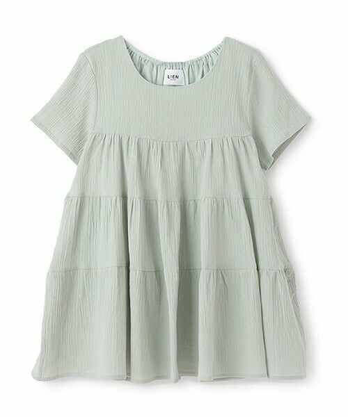 petit main LIEN / プティマイン リアン その他トップス | 【スマイル/リンク】楊柳チュニック（ライト グリーン）