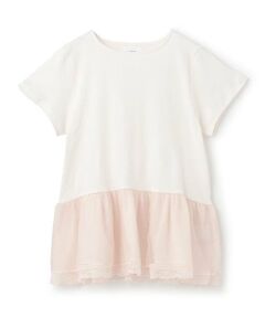 petit main LIEN / プティマイン リアン Tシャツ | 【リンク】シアーペプラムドッキングT