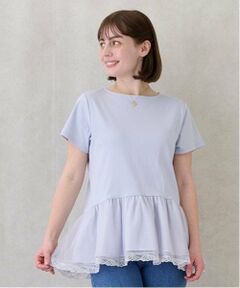 petit main LIEN / プティマイン リアン Tシャツ | 【リンク】シアーペプラムドッキングT