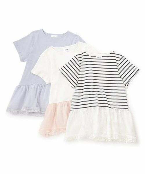 petit main LIEN / プティマイン リアン Tシャツ | 【リンク】シアーペプラムドッキングT | 詳細13