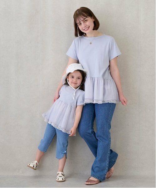 petit main LIEN / プティマイン リアン Tシャツ | 【リンク】シアーペプラムドッキングT | 詳細4