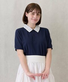 petit main LIEN / プティマイン リアン ポロシャツ | 【リンク】ペプラムポロシャツ