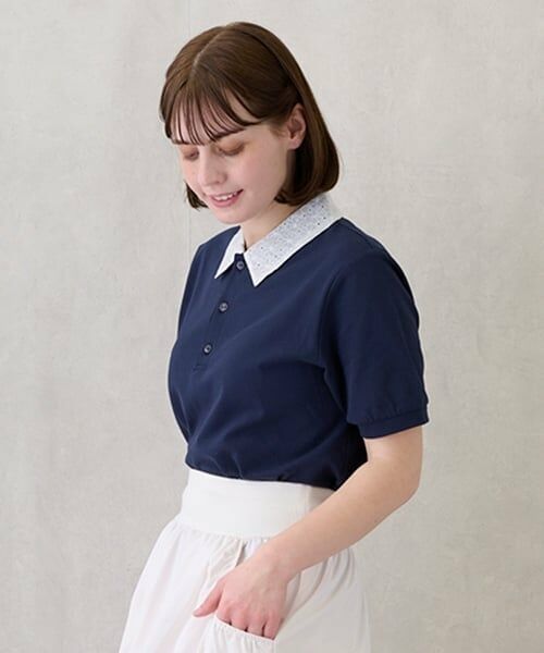 petit main LIEN / プティマイン リアン ポロシャツ | 【リンク】ペプラムポロシャツ | 詳細2
