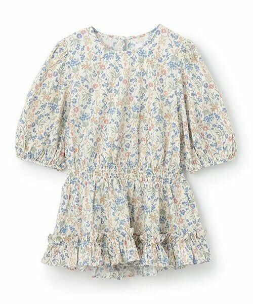 petit main LIEN / プティマイン リアン その他トップス | 【リンク】パフスリーブ柄チュニック（マルチ）