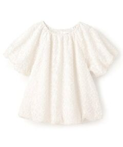 petit main LIEN / プティマイン リアン シャツ・ブラウス | 【リンク】ジャガードバルーンブラウス