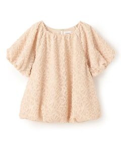 petit main LIEN / プティマイン リアン シャツ・ブラウス | 【リンク】ジャガードバルーンブラウス