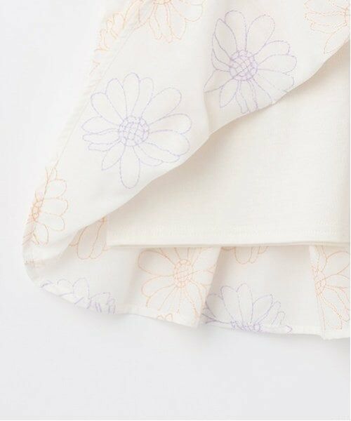 petit main LIEN / プティマイン リアン Tシャツ | 【リンク】お花刺しゅうドッキングT | 詳細8