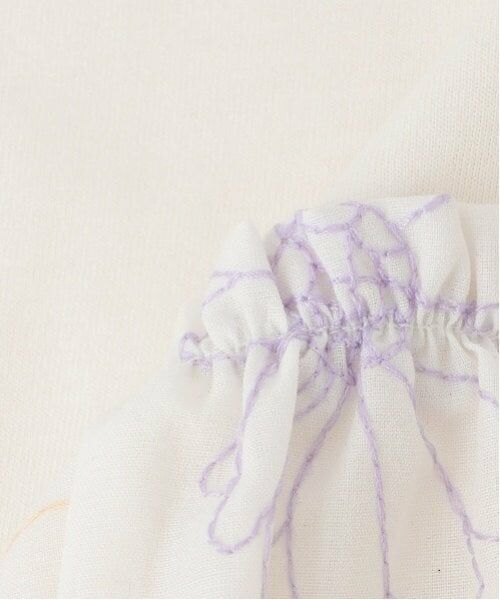 petit main LIEN / プティマイン リアン Tシャツ | 【リンク】お花刺しゅうドッキングT | 詳細9