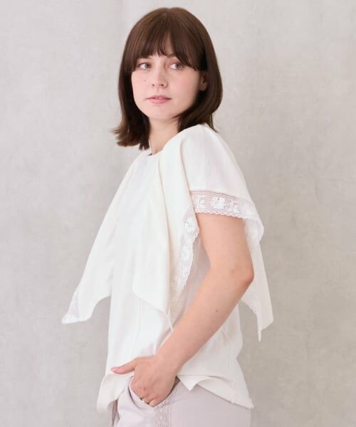 petit main LIEN / プティマイン リアン Tシャツ | 【接触冷感/親子リンク】レースTシャツ | 詳細1