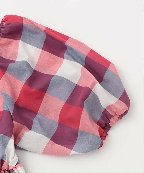 petit main LIEN / プティマイン リアン ミニ丈・ひざ丈ワンピース | 【リンク】肩あきチェックワンピース | 詳細10