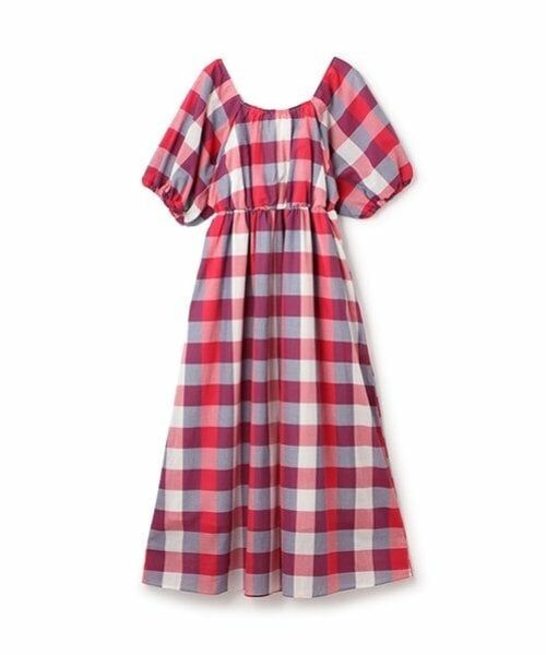 petit main LIEN / プティマイン リアン ミニ丈・ひざ丈ワンピース | 【リンク】肩あきチェックワンピース | 詳細8