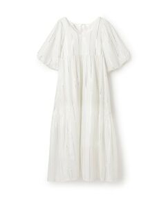 petit main LIEN / プティマイン リアン ミニ丈・ひざ丈ワンピース | 【リンク】ラメストライプ/花柄ワンピース