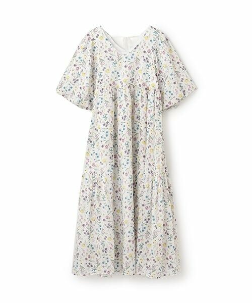 petit main LIEN / プティマイン リアン ミニ丈・ひざ丈ワンピース | 【リンク】ラメストライプ/花柄ワンピース | 詳細10