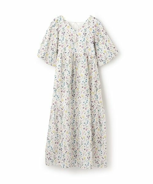 petit main LIEN / プティマイン リアン ミニ丈・ひざ丈ワンピース | 【リンク】ラメストライプ/花柄ワンピース | 詳細11