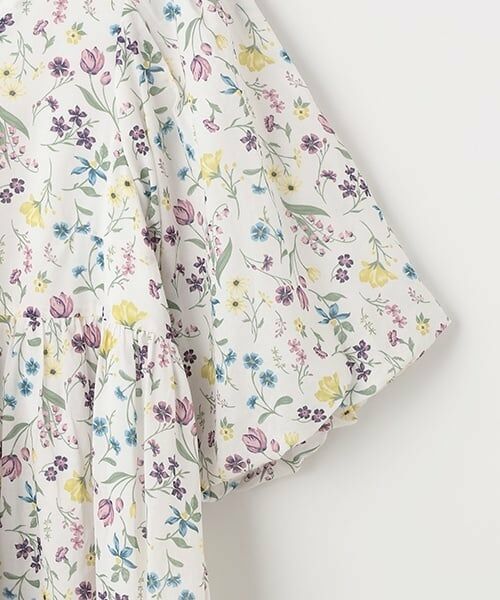 petit main LIEN / プティマイン リアン ミニ丈・ひざ丈ワンピース | 【リンク】ラメストライプ/花柄ワンピース | 詳細13