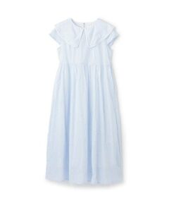 petit main LIEN / プティマイン リアン ミニ丈・ひざ丈ワンピース | 【リンク】ハート刺しゅうワンピース