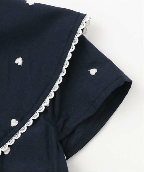 petit main LIEN / プティマイン リアン ミニ丈・ひざ丈ワンピース | 【リンク】ハート刺しゅうワンピース | 詳細5