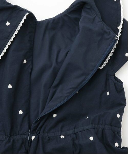 petit main LIEN / プティマイン リアン ミニ丈・ひざ丈ワンピース | 【リンク】ハート刺しゅうワンピース | 詳細9