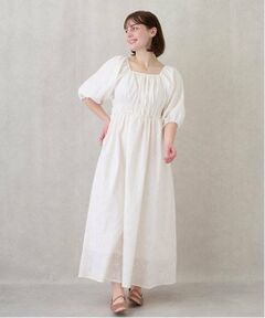 petit main LIEN / プティマイン リアン ミニ丈・ひざ丈ワンピース | 【リンク】レースワンピース