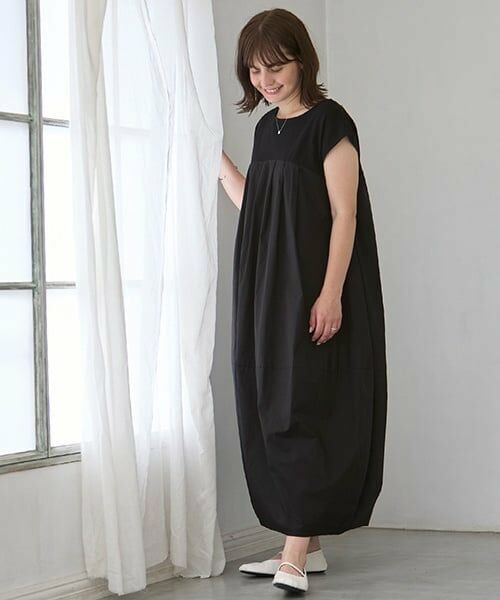 petit main LIEN / プティマイン リアン ミニ丈・ひざ丈ワンピース | 【リンク】バルーンワンピース | 詳細1