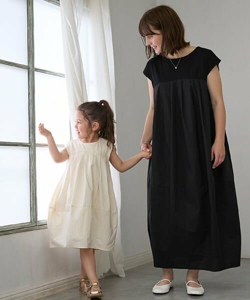 petit main LIEN / プティマイン リアン ミニ丈・ひざ丈ワンピース | 【リンク】バルーンワンピース | 詳細3