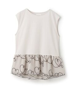 petit main LIEN / プティマイン リアン その他トップス | 【リンク】チェーン刺しゅうチュールチュニック