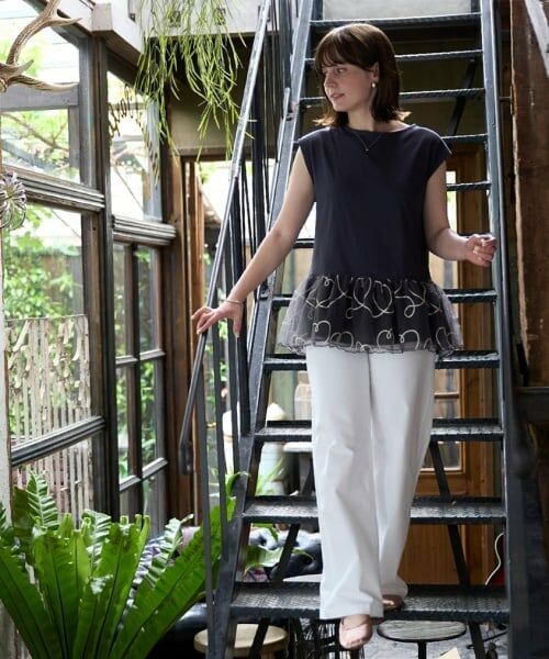 petit main LIEN / プティマイン リアン その他トップス | 【リンク】チェーン刺しゅうチュールチュニック | 詳細3