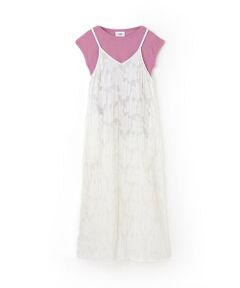 petit main LIEN / プティマイン リアン ミニ丈・ひざ丈ワンピース | 【リンク】ジャガードキャミワンピセット