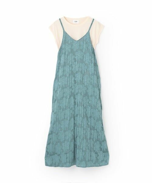 petit main LIEN / プティマイン リアン ミニ丈・ひざ丈ワンピース | 【リンク】ジャガードキャミワンピセット | 詳細5