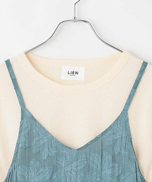 petit main LIEN / プティマイン リアン ミニ丈・ひざ丈ワンピース | 【リンク】ジャガードキャミワンピセット | 詳細8