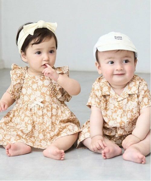 petit main LIEN / プティマイン リアン ミニ丈・ひざ丈ワンピース | 【親子リンク】総柄ロングワンピース | 詳細2