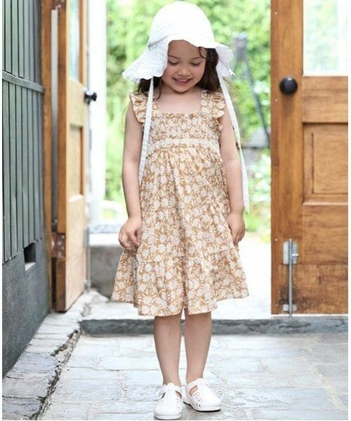 petit main LIEN / プティマイン リアン ミニ丈・ひざ丈ワンピース | 【親子リンク】総柄ロングワンピース | 詳細3