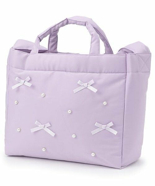 petit main LIEN / プティマイン リアン トートバッグ | パールリボンマザートート（ラベンダー）