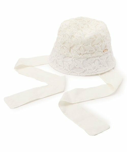 petit main LIEN / プティマイン リアン ハット | フラワーレースハット（オフ ホワイト）