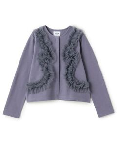 petit main LIEN / プティマイン リアン カーディガン・ボレロ | 【リンク】チュールフリルカットカーディガン