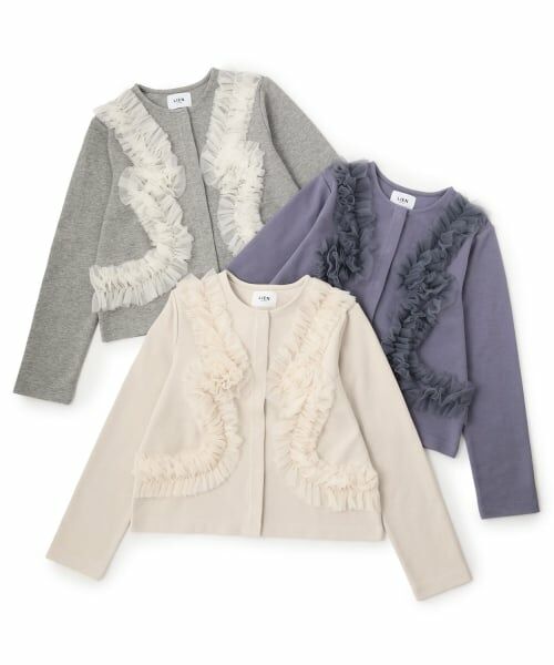 petit main LIEN / プティマイン リアン カーディガン・ボレロ | 【リンク】チュールフリルカットカーディガン | 詳細13