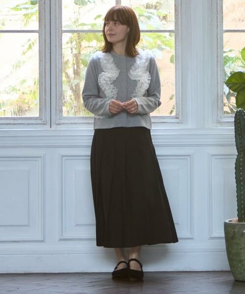 petit main LIEN / プティマイン リアン カーディガン・ボレロ | 【リンク】チュールフリルカットカーディガン | 詳細2