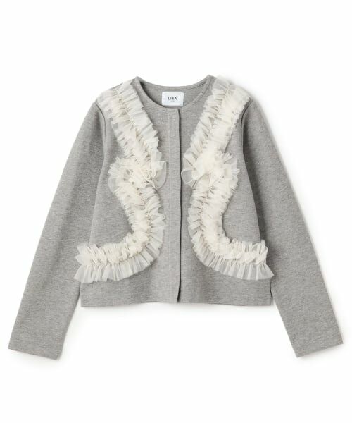 petit main LIEN / プティマイン リアン カーディガン・ボレロ | 【リンク】チュールフリルカットカーディガン | 詳細6