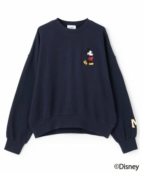 petit main LIEN / プティマイン リアン スウェット | 【Disney】【リンク】ワッペントレーナー（紺）
