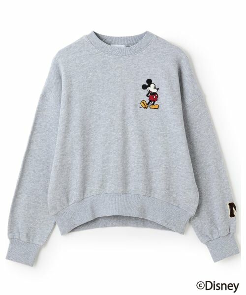 petit main LIEN / プティマイン リアン スウェット | 【Disney】【リンク】ワッペントレーナー（トップ グレー）